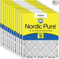 Nordic Pure 18x18x1 (Actual Size: 17 3/4 x 17 3/4 x 3/4) Pleated MERV 10 Air Filters 12 Pack