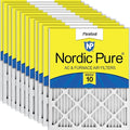 Nordic Pure 12x24x1 (Actual Size: 11 1/2 x 23 1/2 x 3/4) Pleated MERV 10 Air Filters 12 Pack