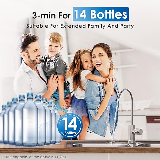 Waterdrop G2P600 Reverse Osmosis System, 600 GPD Tankless RO Water Filter System, Under Sink RO System, 7 Stage Filtration, 2:1 Pure to Drain, Reduce TDS, FCC Listed, USA Tech