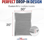 20x30x1 Electrostatic Air Filter, MERV 8, Washable, Reusable Furnace AC/HVAC Filter, Energy Saving, Easy to Clean, Long-Lasting by LifeSupplyUSA