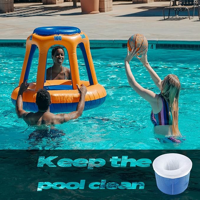 GOKU 10-Pack Swimming Pool Skimmer Socks for Inground & Above Ground Pool, Fine Mesh Leaves Pollen Catcher Debris Pre-Filter Scum Sock, Pool Basket Net Filter Protector Strainer Screen Liners Savers