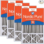 Nordic Pure 16x25x5 (Actual Size: 15 3/4 x 24 3/4 x 4 3/8) Honeywell/Lennox Replacement MERV 15 Air Filters 4 Pack