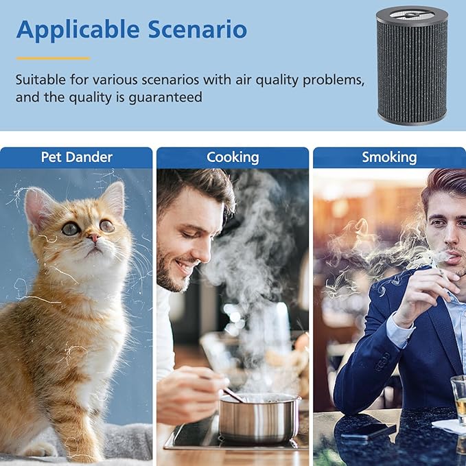 Air Pro HEPA Tri-Power Filter Compatible with Molekule Air Pro | Air Purifier, Multi-Stage Filtration System with Activated Carbon Air Pro Filter, 2 Pack