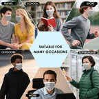 NNPCBT Grey Disposable Face Masks 125 Pack,3-Ply Breathable Mask For Adults,Great For Outdoors,Home, Office, School