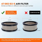 Hipa 47 083 03-S Air Filter for Kohler CH730-CH740 K301 K241 K321 K341 CH20 CH18-CH25 CV724-CV740 CV17-CV23 47 883 03-S1 Engines