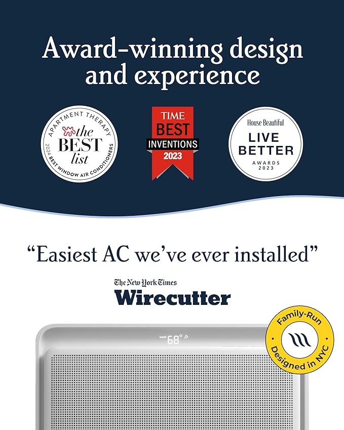 Windmill Window Air Conditioner - Quiet & Smart, Easy Install, Voice-Enabled, Remote & App Control AC Unit - 6,000 BTU