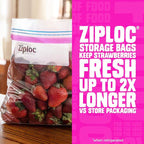 Ziploc Gallon Food Storage Bags, Stand-Up Bottom, Easy to Fill, 162 Count (Packaging May Vary)