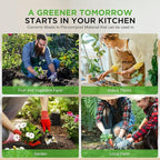 Nutrichef 3L Electric Kitchen Composter - Compost’s Organic Material & Food Scraps | Countertop Automatic Compost Bin | Dry, Crush, & Cooling Functions | Perfect for Kitchens & Apartments | White