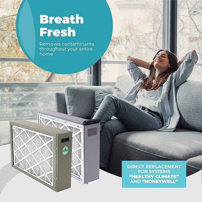 16x20x4 Air Filter Replacement MERV 11, FC100A1003 Pleated HVAC AC Furnace Filters with Wholesalehome Cleaning Cloth, 5-Pack (Actual Size: 15.94 x 19.75 x 4.38 Inches)