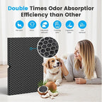 Smilyan 1 Set HEPA 116130 Filter H Replacement for Winix 5500-2 Plasmawave Air Purifier and Models AM80, 1 Set Ture HEPA Filter and Carbon Filter Combo Pack