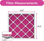 Colorfil 20x20x1 Air Filter (2-Pack) | Made in the USA | Color Changing | Remove Cat and Dog Odor | MERV 8 for Pet Hair Dander and Dust | 19.5"x19.5"x0.75" Exact Size