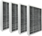 Nispira F1 C01 T02 Carbon Odor Reduction HEPA Filter Replacement For 3M Filtrete Room Air Purifier FAP-C01-F1, FAP-T02-F1, FAPF-F1-O, FAP-C01BA-G1, FAP-T02WA-G1, FAP-ST02W, FAP-ST02N 4 Packs