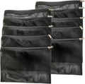 10 Pcs 10" x 7" Aquarium Filter Media Bags, Fish Tank Media Mesh Filter Bags with Zipper, Black Mesh Reusable Bags for Activated Carbon, Ceramic Rings, etc.