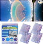 4 Pcs Fluorescent Light Covers - Classroom, Office 4 x 2 Feet Flame Retardant Magnetic Covers for Ceiling Lights Filters (Blue Sky - Rainbow)