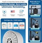 Engineered with an Advanced 17-STAGE System, This Bath Filter for Tub Includes Vitamin C & E + Minerals, Removes Chlorine & Softens Hair, Skin & Nails, 7000-Gallon Long-Life Cartridge | Patent Pending