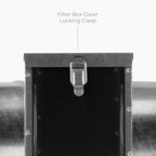 4 Inch Filter Box - Inline Duct Filter for Round Duct - Galvanized Steel Air Filter with EPDM Rubber Seal Gaskets - Intake Filter Ventilation - Air Filtration System for Home