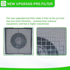 HEPA H14-Filter Laminar Flow Hood Updated FanFilter Unit（Include HEPA Filter）100/ISO Class 5 Cleanroom/Laboratory/Cleanroom/Mushroom Room, Laminar Air Flow Hood(46.2"x22.6"110V，Dual Machine)
