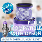 3 Packs V9 Filter Replacement Compatible with Dyson V9(SV57)、Digital Slim(SV57、SV18) Cordless Vacuum, Part No.970612-01 for Dyson Digital Slim Filter