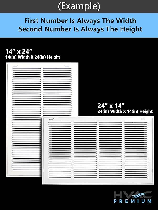 HVAC Premium 28 x 8 Duct Opening Steel Return Air Filter Grille, for 1-inch Filter, Removable Door, Flat Stamped HVAC Vent Cover Grille, Outer Dimensions 30.5 x 10.5