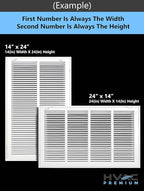 HVAC Premium 8 x 12 Duct Opening Steel Return Air Filter Grille, for 1-inch Filter, Removable Door, Flat Stamped HVAC Vent Cover Grille, Outer Dimensions 10.5 x 14.5