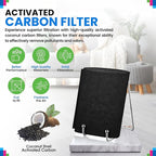 Cut to Fit Activated Carbon Filter Sheet 16” x 48” - Activated Carbon Air Filter for Air Purifiers Window AC Air Vent And More - Charcoal Filters Absorb Odors & Freshens the Air (4-Pack)