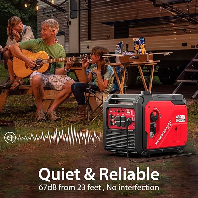 PowerSmart 5000-Watt Portable Inverter Generator with Electric Start, CO Protect, Super Quiet, 30 Amp for Home Use and Emergency Backup