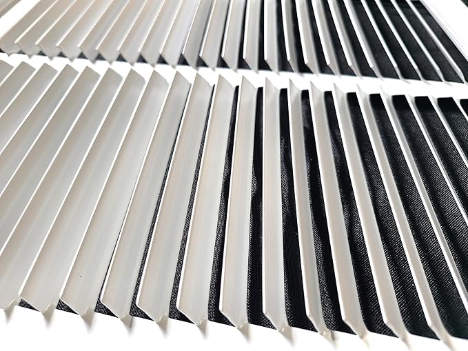 [2 Pack] Fits 24x6 Duct Opening | Steel Return Air Grille by Handua | Vent Cover Grill for Sidewall and Ceiling | White | HVAC Cold Air Intake Grille | Outer Dimensions: 25.75"W X 7.75"