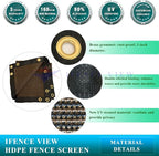 Ifenceview 6'x3' to 6'x50' Brown Shade Cloth/Fence Privacy Screen Fabric Mesh Net for Construction Site, Yard, Driveway, Garden, Railing, Canopy, Awning 160 GSM UV Protection (6' x 41')