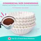 Katy’s Extra Large Commercial Coffee Filters (12.5” x 4.5”) for BUNN, Fetco & Curtis 1.5–3 Gallon Coffee & Tea Machines - Tall Walls, No Ground Overflow - Premium Filters for Businesses (Bulk Pack)