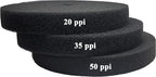 Aquarium Pond 5 Gallon Bucket DIY Bio Sponge Filter Media Pad Rounded 11x11 (20-35-50ppi Set)