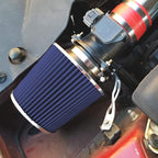 Mortar Aftermarket Auto Air Filter Replacement - Car Enthusiast Class Universal Cold Air Intake Gulps in More Air for More Engine Power & Passionate Induction Sound, 2.5 In, Blue