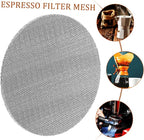 Luxshiny 4pcs Espresso Filter Screen Stainless Filter Mesh for Use Easy to Clean Prevents from Sticking