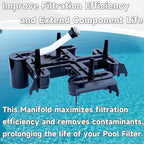 DE Filter Manifold DEX2400C Compatible with Hayward Pro-Grid and Micro-Clear DE Filters, Manifold Top Parts with Air Relief