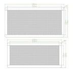 120mm Fan Filter,HFEIX Computer Case Dustproof Magnetic Frame Mesh Black 2Pack(120x240mm)