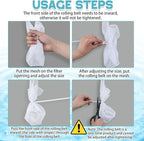 2 Sets 19.7 x 19.7 Inch Swamp Cooler Pump Swamp Cooler Filter Mesh Pump Basket Filter Screen with Cable Zip Ties(White)