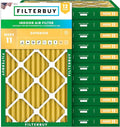 Filterbuy 12x24x2 Air Filter MERV 11 Superior Pet & Allergy Defense (12-Pack), Electrostatic Pleated HVAC AC Furnace Filters Replacement, Made in USA (Actual Size: 11.38 x 23.38 x 1.75)