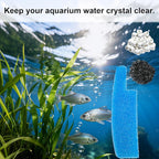10-Piece Filter Media Maintenance Kit Compatible with Seachem Tide 110 Gallon/400L Aquarium Fish Tank - Includes Blue Sponge, Carbon, Ceramic Rings & Mesh Bags