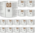 15 Pack VF3502 Repalcement Bags for Rigid Shop Vac Bags 16 Gallon Size A, compatible with RIDGID 12-16 Gallon Wet/Dry Vacuums, High Efficiency Dust Filter Bags, Part# 23743