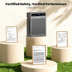 Air Purifiers for Home Large Room, Cover Up to 3000 Ft² with Air Quality Monitor and Timer, HEPA Filter Air Purifier for Bedroom with Fragrance, Air Cleaner for Dorm Room, Office - Grey