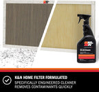 K&N HVAC Filter Cleaner: 32 Oz Spray Bottle Filter Cleaner and Refresher; Restores Home Air-Filter Performance; 99-6010,(Pack of 2)