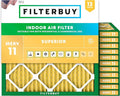 Filterbuy 25x25x1 Air Filter MERV 11 Superior Pet & Allergy Defense (12-Pack), Electrostatic Pleated HVAC AC Furnace Filters Replacement, Made in USA (Actual Size: 24.50 x 24.50 x 0.75)