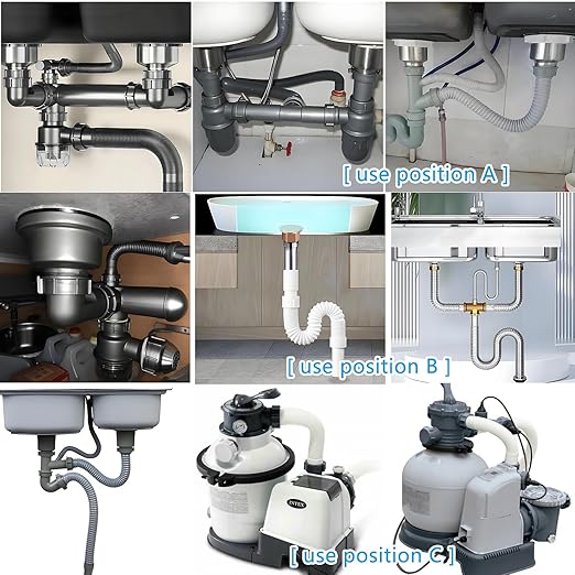2PCS Kitchen Sink Filter Sealing Ring, Drain Pipe Flat Silicone Gasket, Waste Pipe Gasket, 5.5-inch Drain Pipe Sink Odor Collector Siphon, 140mm Inclined Sliding Joint Rubber Ring
