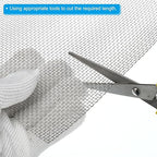 PATIKIL 40" L x 10" W Woven Wire Mesh, 10 Mesh 316L Stainless Steel Air Vent Filter Screen for Window Security Vent Cover Filtration Animals Fence