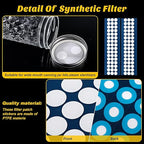 Zonon 384 Pieces Synthetic Filter Paper Stickers 20 mm 0.25 µm Filter Disc Adhesive Patch Stickers for Wide Mouth Mushroom Cultivation Mason Jar Lids