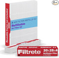 Filtrete 20x25x4 Refillable Air Filter replacement, MPR 1000, MERV 11, Allergen Defense, 2 Pack, use with reusable air filter frame of Filtrete Refillable Air Filter Kit 20x25x4, for HVAC, Furnace, AC