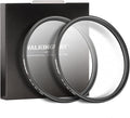 Walking Way 55MM White Mist Diffusion Filter Soft Focus Circular Lens Filter Set Dreamy Fog Effect Softening Camera Diffuser for Digital DSLR Camera 2pcs(Soft 1 and 2)