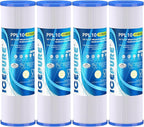 ICEPURE 20 Micron 10" x 2.5" Pleated Sediment Cartridge Replacement Universal Whole House Pre-Filter Compatible with R50, Dupont WFPFC3002, Whirlpool WHKF-WHPL, GE FXWPC, Any 10 inch RO Unit, 4PACK