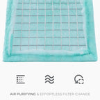 6 x 6 Inch Air Filter for 4 Inch Filter Box - Replacement Filter - W-Shaped EU3 Filtration Class, ISO Coarse 40% - Dust Collection, Lint Catcher/Trap, Air Filtration - Steel Wire Mesh