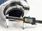 Rtunes Racing Universal Clamp-On Air Filter, Standard Cone, Dry Washable Design, Multiple Inlet Sizes (Blue, 3.25" Inch)