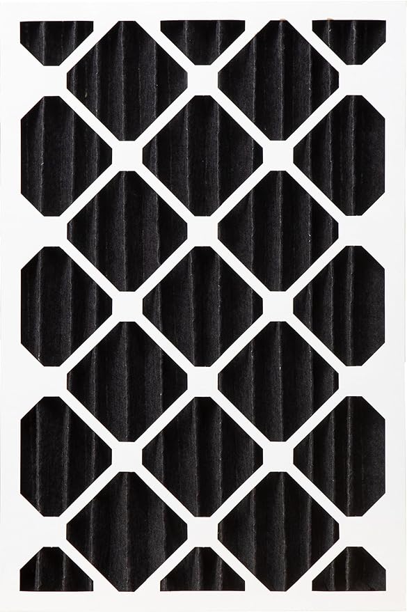 Nordic Pure 16x20x4 (Actual Size: 15 1/2 x 19 1/2 x 3 5/8) Pure Carbon Pleated Odor Reduction Merv 8 Furnace Filters 2 Pack